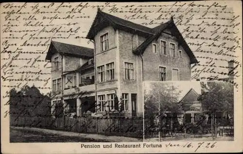 Ak Międzywodzie Heidebrink Dziwnów Dievenow Insel Wollin Pommern, Pension Restaurant Fortuna