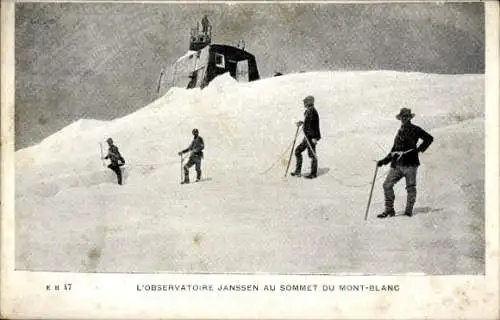 Ak Chamonix Mont Blanc Haute Savoie, L'Observatoire Janssen au Sommet du Mont-Blanc