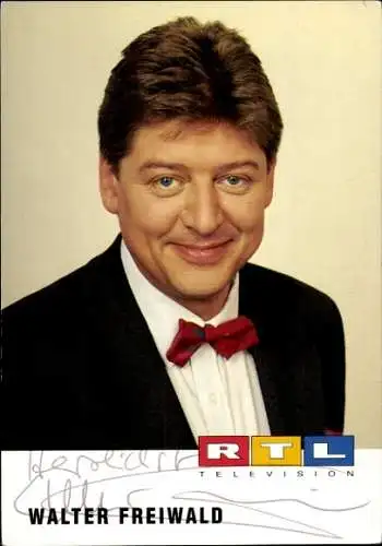 Ak Schauspieler Walter Freiwald, Portrait, Autogramm, RTL Television