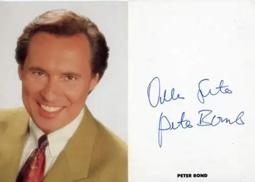 Ak Schauspieler Peter Bond, Portrait, SAT1, Autogramm