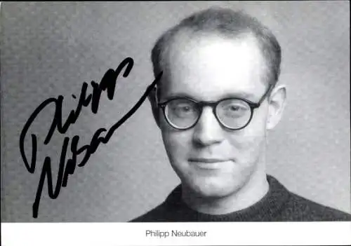 Ak Schauspieler Philipp Neubauer, Portrait als Philipp Sperling in Lindenstraße, Autogramm