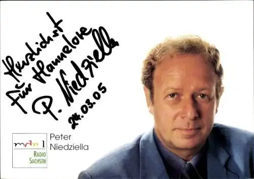 Ak Schauspieler Peter Niedziella, Portrait, Autogramm