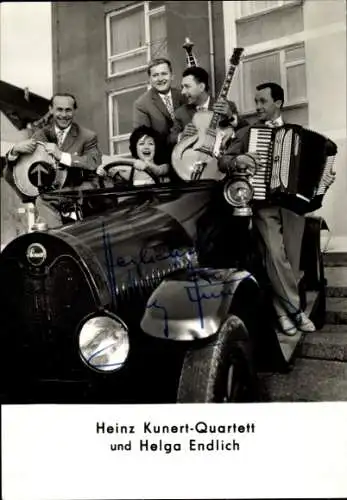 Ak Heinz Kunert-Quartett, Helga Endlich, Portrait, Autogramm