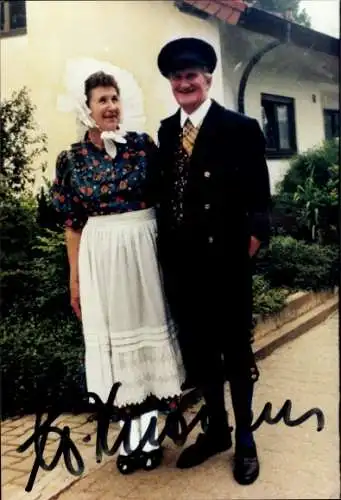 Ak Schauspieler Werner Knobloch, Portrait in Tracht, Autogramm