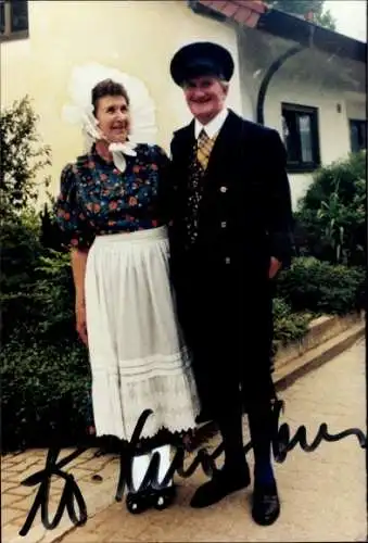 Ak Schauspieler Werner Knobloch, Portrait in Tracht, Autogramm