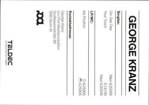 Ak Sänger George Kranz, Portrait, Autogramm