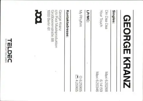 Ak Sänger George Kranz, Portrait, Autogramm