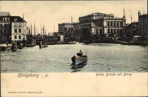 Ak Kaliningrad Königsberg Ostpreußen, Grüne Brücke, Börse