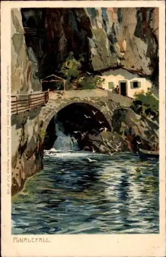 Künstler Litho Diemer, Zeno, Riva Gardasee, Ponale-Fall