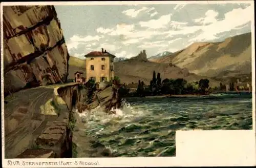 Künstler Litho Diemer, Zeno, Riva Gardasee, Fort S. Nicolo