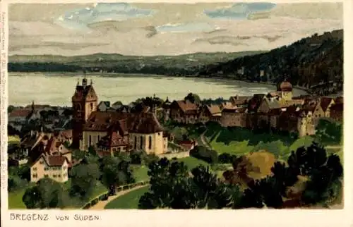 Künstler Litho Diemer, Zeno, Bregenz am Bodensee Vorarlberg, Blick von Süden