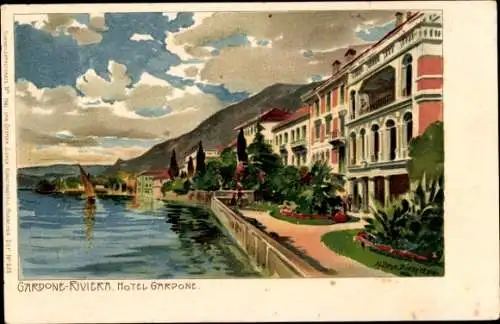 Künstler Litho Diemer, Zeno, Gardone Riviera Gardasee, Hotel Gardone