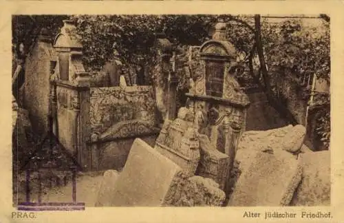 Ak Praha Prag Tschechien, Alter jüdischer Friedhof