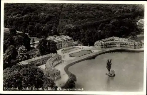 Ak Benrath Düsseldorf am Rhein, Schloss, Fliegeraufnahme