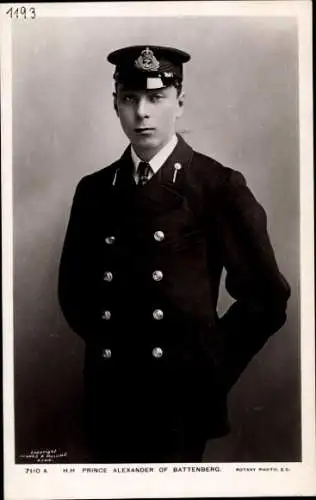 Ak Prinz Alexander von Battenberg, Portrait