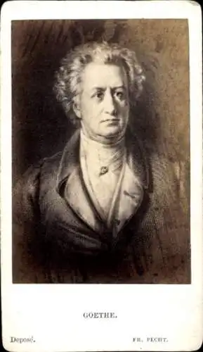 CdV Schriftsteller Johann Wolfgang von Goethe, Portrait von Fr. Pecht