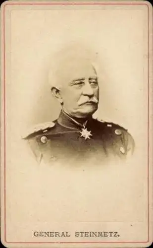 CdV General Karl Friedrich von Steinmetz, Portrait