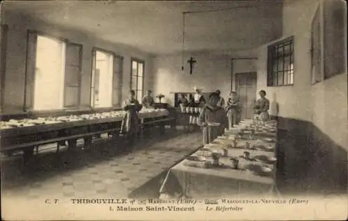 Ak Thibouville Eure, Maison Saint-Vincent, Refektorium