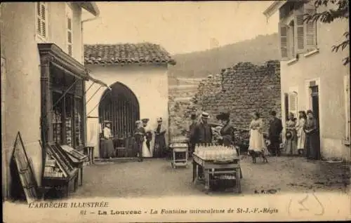 Ak La Louvesc Ardèche, Wunderbrunnen