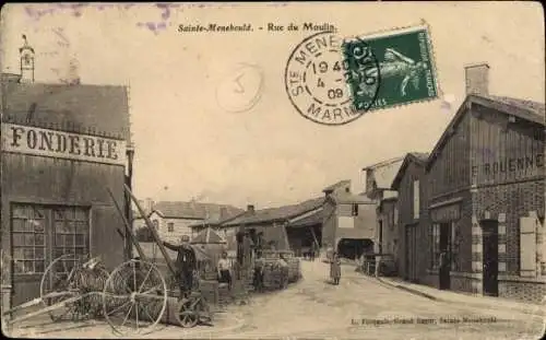 Ak Sainte Menehould Marne, Rue du Moulin, Gießerei