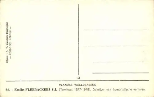 Ak Schriftsteller Emiel Fleerackers, Porträt