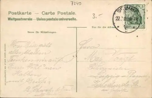 Ak Grimma in Sachsen, Teilansicht, Steg