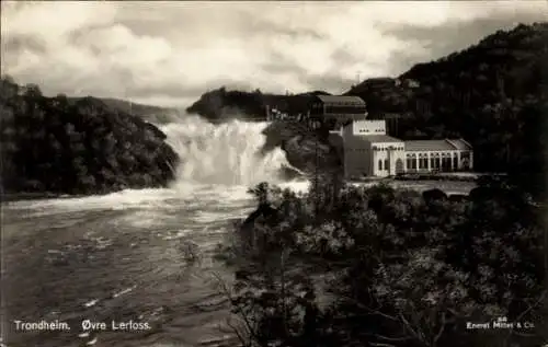 Ak Trondhjem Trondheim Norwegen, Øvre Leirfossen, Wasserfall