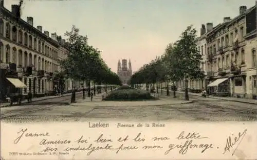 Ak Laeken Bruxelles Brüssel, Avenue de la Reine