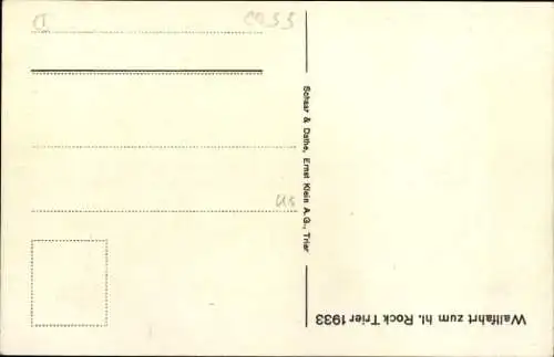 Künstler Ak Trier in Rheinland Pfalz, Wallfahrt z. Hl. Rock 1933