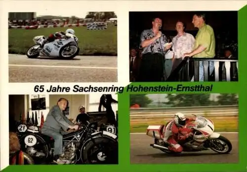 Ak 65 Jahre Sachsenring Hohenstein-Ernstthal, Rico Richter, Walter Wagner, Andre Friedrich