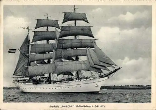 Ak Schulschiff Gorch Fock, Segelschiff