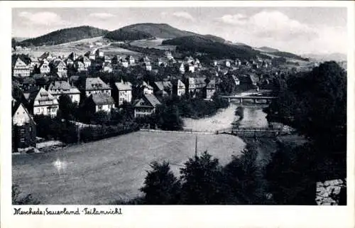 Ak Meschede im Sauerland, Teilansicht, Ruhrtal, Brücken