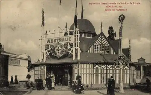 Ak Roubaix Nord, Internationale Ausstellung 1911, Palais de Australia