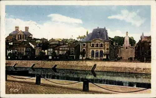 Ak Verdun Meuse, La Meuse et le Quai de Londres