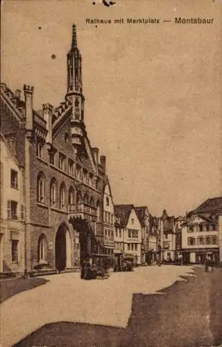 Ak Montabaur im Westerwald, Rathaus, Marktplatz