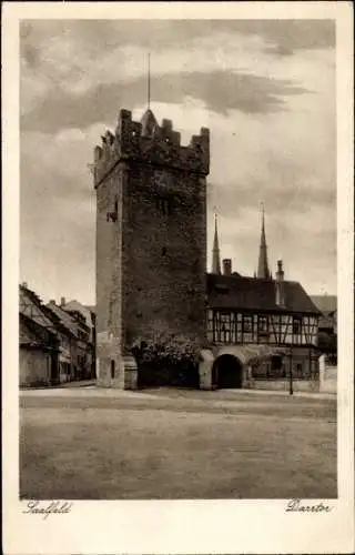 Ak Saalfeld an der Saale Thüringen, Das Darrtor