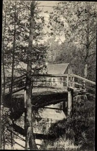 Ak Cottbus Brandenburg, Bank im Spreewald, Kanal, Brücke