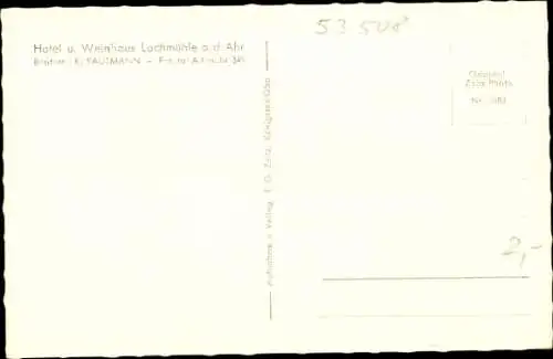 Ak Mayschoß an der Ahr, Lochmühle, Hotel Lochmühle