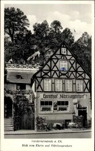 Ak Niederheimbach am Rhein, Gasthof Nibelungenhort