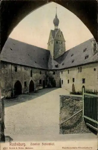 Ak Rochsburg Lunzenau in Sachsen, Schloss Rochsburg, Zweiter Schlosshof