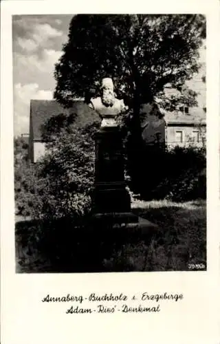 Ak Annaberg Buchholz im Erzgebirge, Adam-Ries'-Denkmal