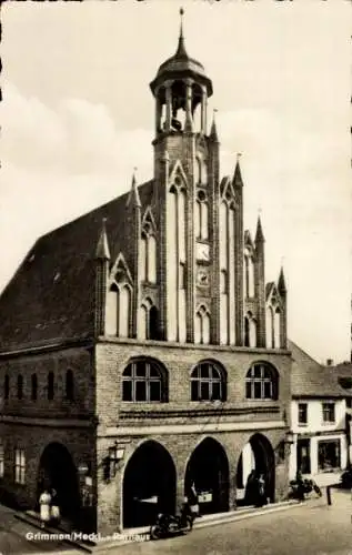 Ak Grimmen in Mecklenburg Vorpommern, Rathaus