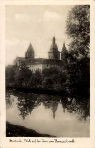 Ak Osnabrück in Niedersachsen, Dom, Blick vom Herrnteichswall