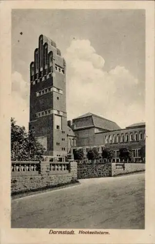 Ak Darmstadt in Hessen, Hochzeitsturm