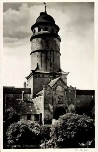 Ak Nördlingen in Schwaben, Löpsinger Tor, Außenansicht