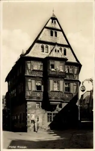 Ak Miltenberg in Unterfranken Bayern, Hotel Riesen