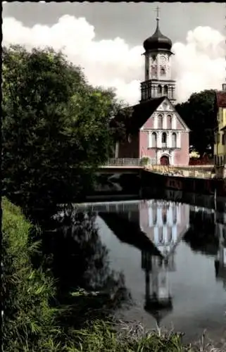 Ak Messkirch Meßkirch in der Schwäbischen Alb Baden, Altkatholische Kirche, Brücke