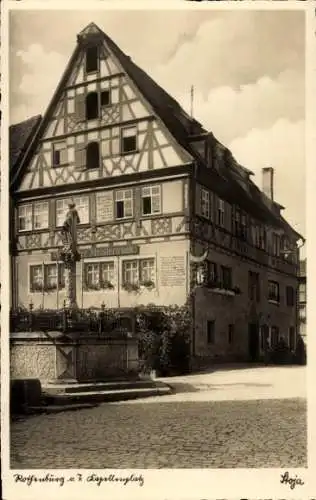 Ak Rothenburg ob der Tauber Mittelfranken, Kapellenplatz