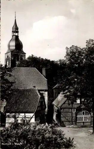 Ak Nottuln in Westfalen, Fachwerkgebäude, Turm