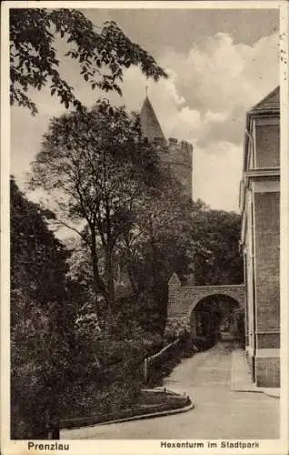 Ak Prenzlau in der Uckermark, Hexenturm, Stadtpark